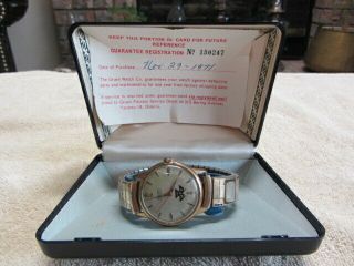 1971 Massey Ferguson Farm Equipment Vintage Gruen Precision Wristwatch Watch