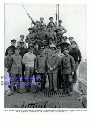 Submarine Crew German U 155 Xl Photographic Image 1916 Baltimore 155 Ww 1 Xc,