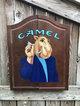 Joe Camel Vintage Dart Board & Cabinet With Darts 1992 Mancave