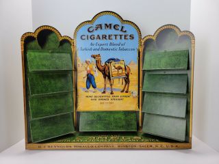 Vintage Nos Camel Cigarettes Metal Tin Advertising Zippo Lighter Display