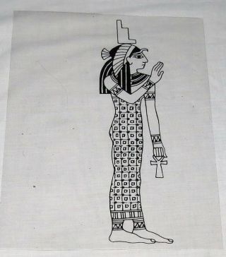 Three Egyptian Goddess Transparencies 8.  5 By 11 Inches Isis Horus Nephthys