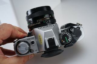 Vintage Canon 35mm Film Camera AE - 1 Program Chrome Body with FD 50mm F/1.  8 Lens 2