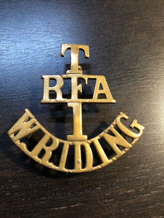 Ww1 British Royal Field Artillery Rfa Riding Shoulder Title Badge