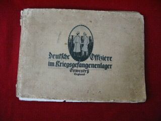 Price Ww1 German Officers Pow Memorial / Remeberance Book From England,  Nr