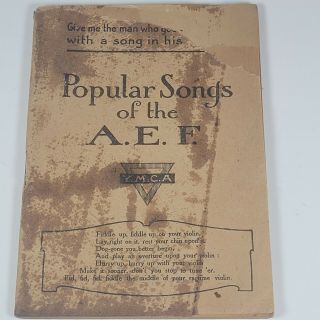 Wwi Us Ymca Popular Songs Of The A.  E.  F.  Booklet 1918 Paris Has Flaws Antique