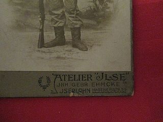 WWI German Photo CDV of Colonial Africe soldier w/ pith Helmet SCARCE 3