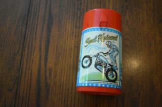 Vintage 1974 Evel Knievel Thermos Aladdin For Lunch Box