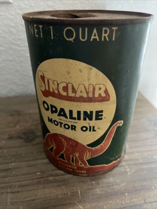 Rare Vintage Sinclair Opaline Motor Oil 1 Quart Empty Can