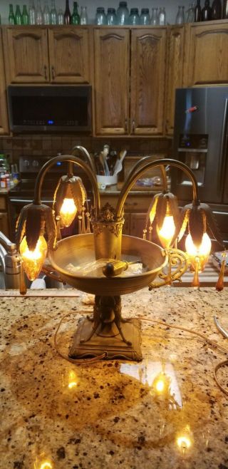 Vintage Victorian Style Hanging Chandelier Table Lamp