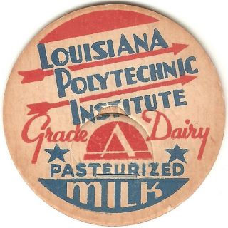La Milk Bottle Cap Louisiana Polytechnic Institute Dairy Ruston College School