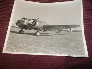8) Orig 1942 Beech Photo No.  2 - 3509 Usaaf Beech 18 C - 45 = At - 11