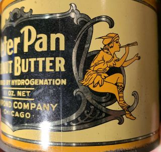 Rare Estate Find - Peter Pan Peanut Butter Tin Can E.  K.  Pond Co.  Chicago 11OZ 2