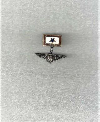 Wwi Us Navy Sterling Pilot Wings Blue Star Mother 
