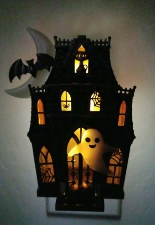 Bath & Body Halloween Haunted House Wallflower Night Light Ghost Bat Moon