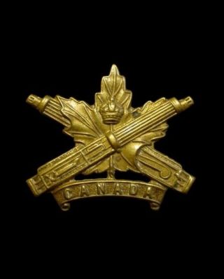 Wwi Ww1 Canada Canadian Machine Gun Mg Battalion Bn Collar Badge Dog Insignia