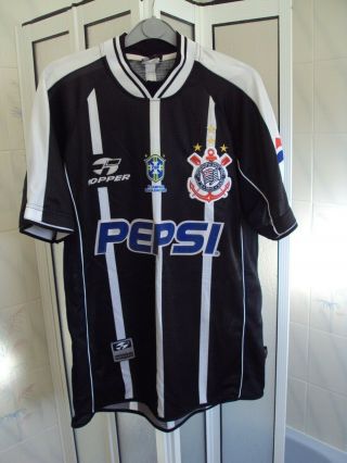 Vintage Corinthians Paulista Fc Topper Away ? Football Shirt Size P M/l? 2000 ?
