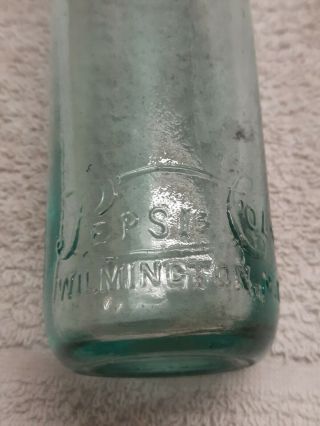 Antique Straight Side Pepsi Cola Bottle Wilmington Nc - - Early 1900 