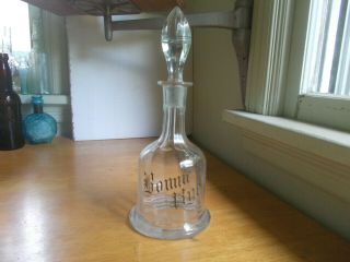 Bonnie Rye Rare Paneled 1890s Bell Shaped Pre Pro Whiskey Decanter With Stopper