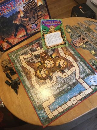 Vintage Mb Games Curse Of The Idol Board Game 1990 - Complete