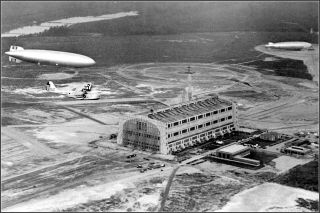 Photo: Uscg Plane Escorts Hindenburg To Lakehurst,  Nj During 1st Us Flight,  1936