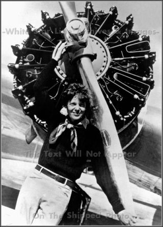 Photo: Amelia Earhart In Front Of Electra 