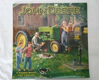 2007 John Deere Tractor 16 Month Calendar 12 " X 12 " Images By Charles Freitag