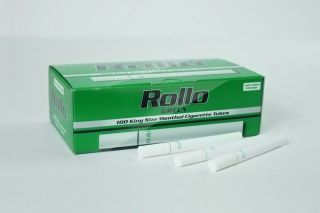 10,  000 Rollo King Size Green Menthol Tobbacco Cigarrette Filter Tube 8.  1mm Bulk