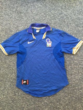Authentic Nike Vintage Italy Home Football Shirt Men’s S Made In Uk
