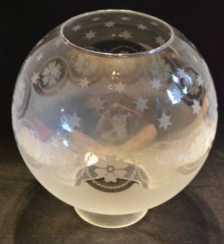 VINTAGE VIANNE VV ETCHED GONE WITH THE WIND GWTW SHADE GLOBE MADE IN FRANCE 2