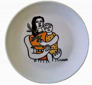Fernand Leger France Musee Plate Mother & Child Apilco French Artist Biot Rare