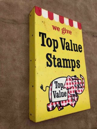 We Give Top Value Stamps Double Sided Painted Advertising Flange Sign