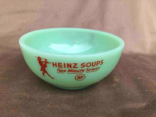 Heinz Soups Jadeite Fire King Advertising Diner Restaurant Bowl