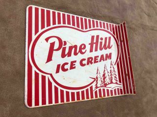 Pine Hill Dairy Ice Cream Painted Metal Advertising Flange Sign