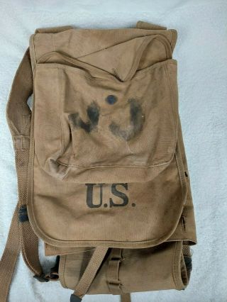 1918 World War I Haversack,  Meatcan Pouch Wwi Ww1 Back Pack L.  C.  C.  &co
