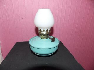 Very Good Pale Blue Kelly Nursery Oil Lamp