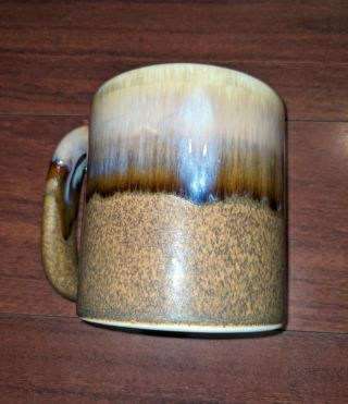 Rodolfo Padilla Coffee Mug Brown With Blue Drip Glaze Pottery Stoneware