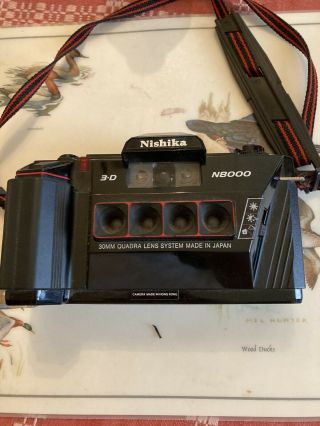 “vintage”nishika N8000 35mm Quadrascopic Stereo 3d Lenticular Camera 3 - D