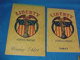 2 Orig Wwi Era Us Home Front Liberty Patriotic School Notebooks