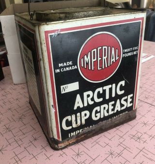 Imperial Red Ball Arctic Cup Grease can large size shape not perfect oil 3