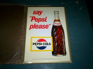 Vintage Pepsi Cola M 239 Tin Metal Advertising / Counter / Wall Sign