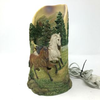 Vintage Ceramic Country Horse Table Lamp Night Light