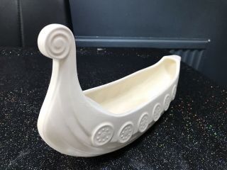 Vintage Rare Hornsea Pottery Long Boat By J.  Clappison Circa 1960 2