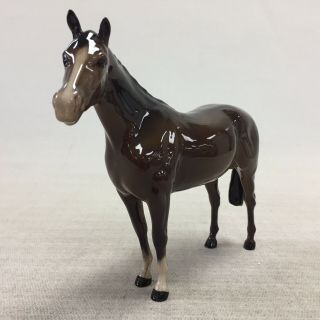 Vintage Beswick Brown Stallion Horse Figurine 2