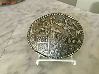 Vintage 1991 National Finals Rodeo Commemorative Limited Edition Belt Buckle