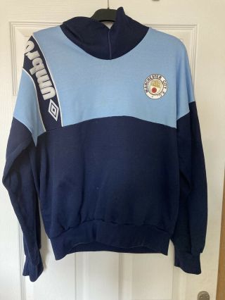 Manchester City Umbro Drill Top.  Size L.  Umbro.  1988 - 1990.  Vintage.  Retro.