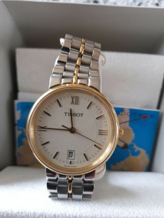 Vintage Tissot T983 Two Tone Stainless Steel Mens Watch