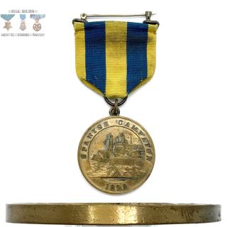 1898 Us Navy Spanish Campaign Medal Split Wrap Brooch 1923 Bastian Bros Contract