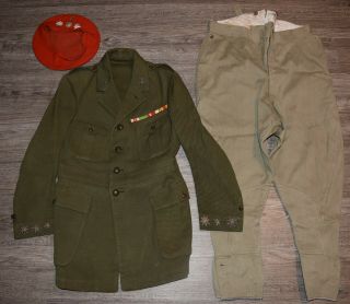 Rare Spanish Civil War Calvary Officers Uniform Nationalist Complete Beret