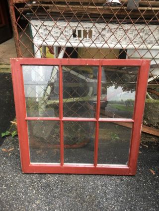 Vtg 6 Pane Wooden Window Sash Country Farm Pinterest Diy Project 8x12 Frame