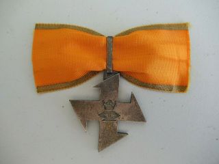 Romania Kingdom Queen Mary Cross 3rd Class Medal.  Rare